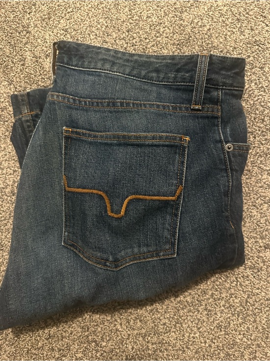 Kimes Ranch Denim - Kimes Ranch Women's Relaxed Jeans in Dark Blue with Contrast Stitching